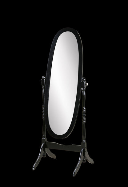Elegant Black Queen Anna Cheval Mirror with Wood Frame for Traditional Décor