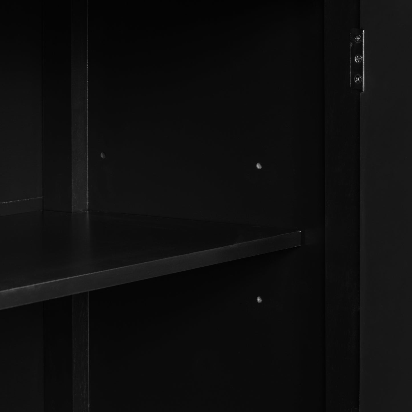 U_STYLE  Four-Door Sideboard with Geometric Line Patterns and Vintage Metal Handles for Timeless Elegance,Suitable for Living Rooms, Entrance and Study Rooms