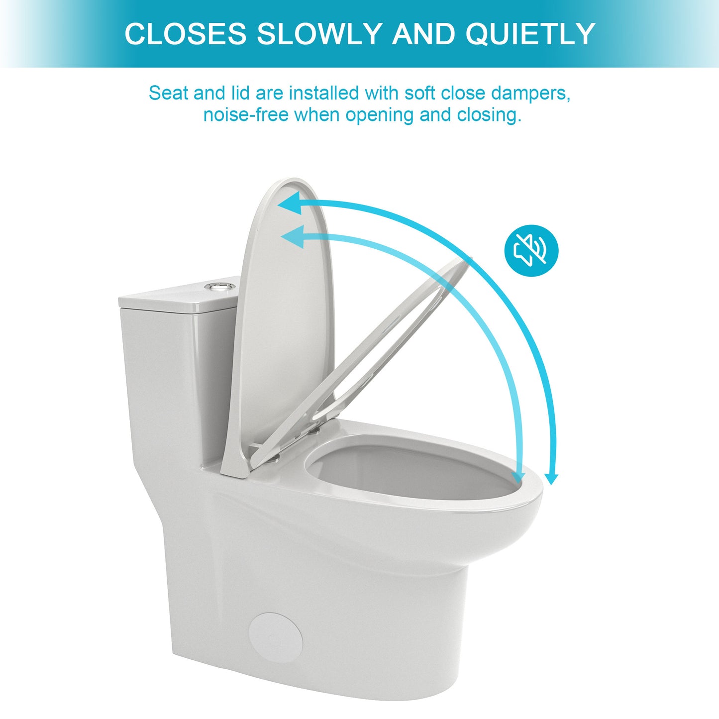 Modern Ceramic One-Piece Toilet with Dual Flush & Soft-Close Seat