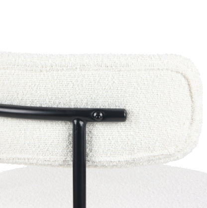 Trestle Round Dining Set With Two Chairs Three Piece Boucle