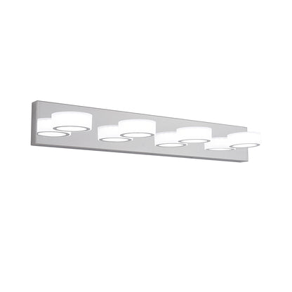 LED 4-Light Vanity Light Fixture for Bathroom - Modern Wall-Mount Over-Mirror Bath Lighting, 29in Chrome