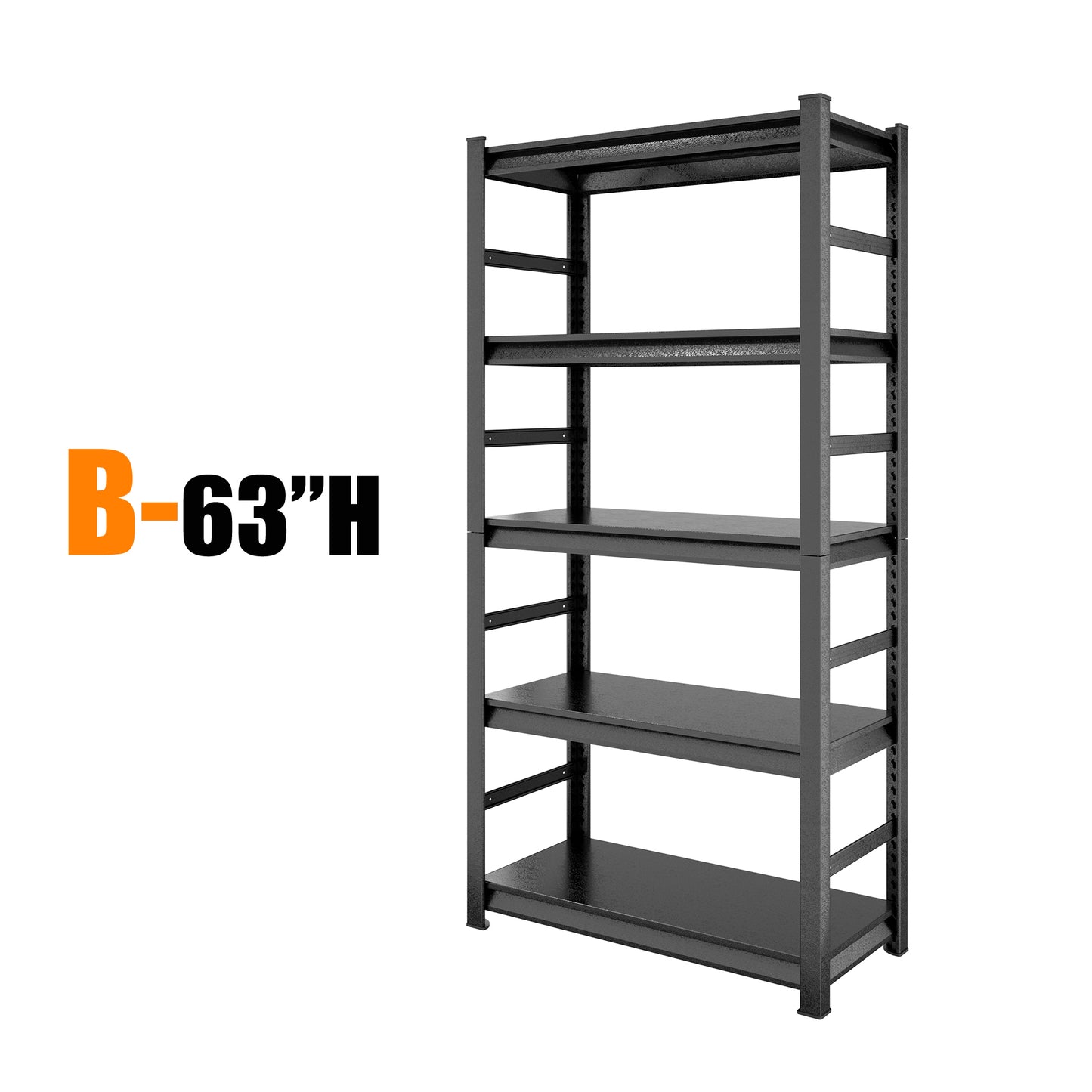 Heavy-Duty Adjustable 5-Tier Metal Storage Shelving Unit - 2000LBS Capacity for Kitchen, Garage, and Pantry