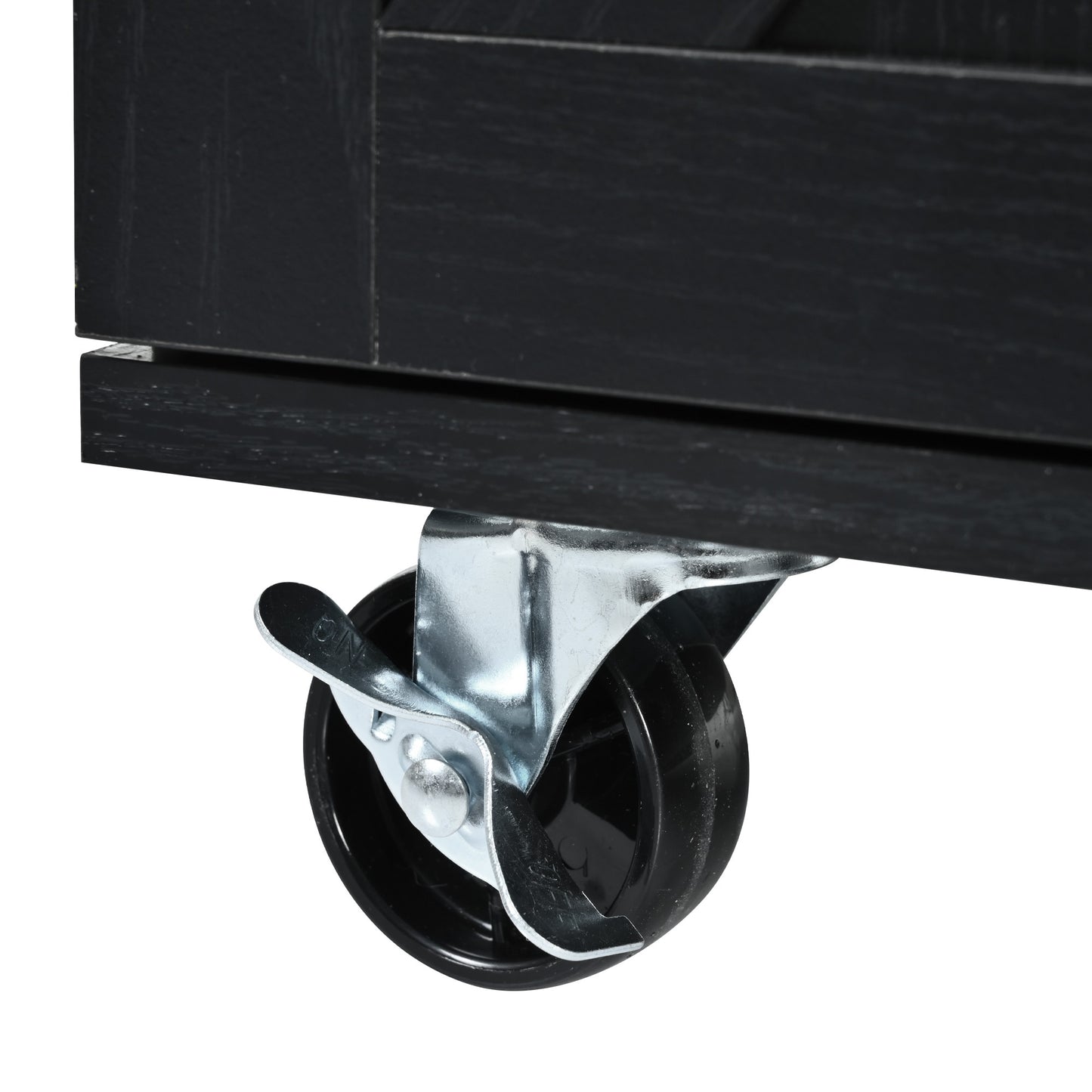 54.5" Rustic Farmhouse Kitchen Island with Power Outlet, Internal Storage, Drop Leaf, and Rolling Wheels for Home and Dining Room - Black