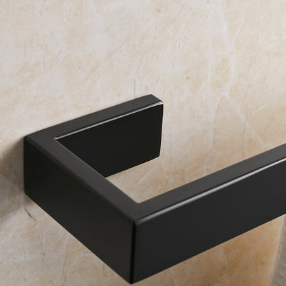 Bathroom Towel Bar, 24 Inch Towel Racks for Bathroom Wall Mounted, Heavy Duty Hand Towel Holder Organizer, Modern Home Towel Rod, Matte Black Single Bar