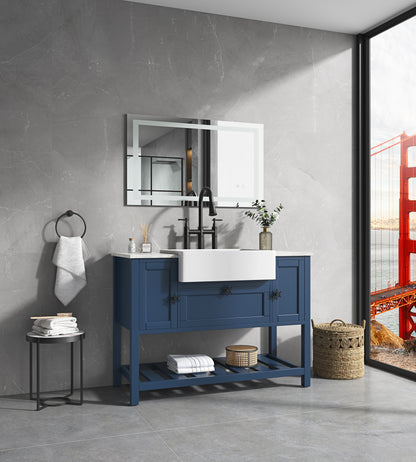 Dimmable LED Vanity Mirror with Anti-Fog, Backlight, and Memory Function - 40"x24" Multi-Color Bathroom Wall Mirror