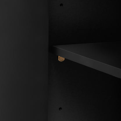 U_STYLE Sleek Storage Cabinet Sideboard Buffet with Vertical Line Design,Suitable for Study,Entrance and Living Room