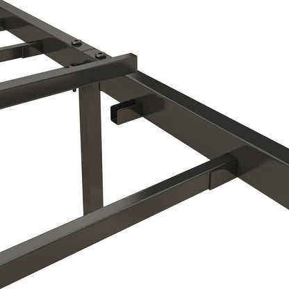 Modern Full Size Bed Frame with USB Charging, Upholstered Headboard, and Sturdy Metal Base in Grey