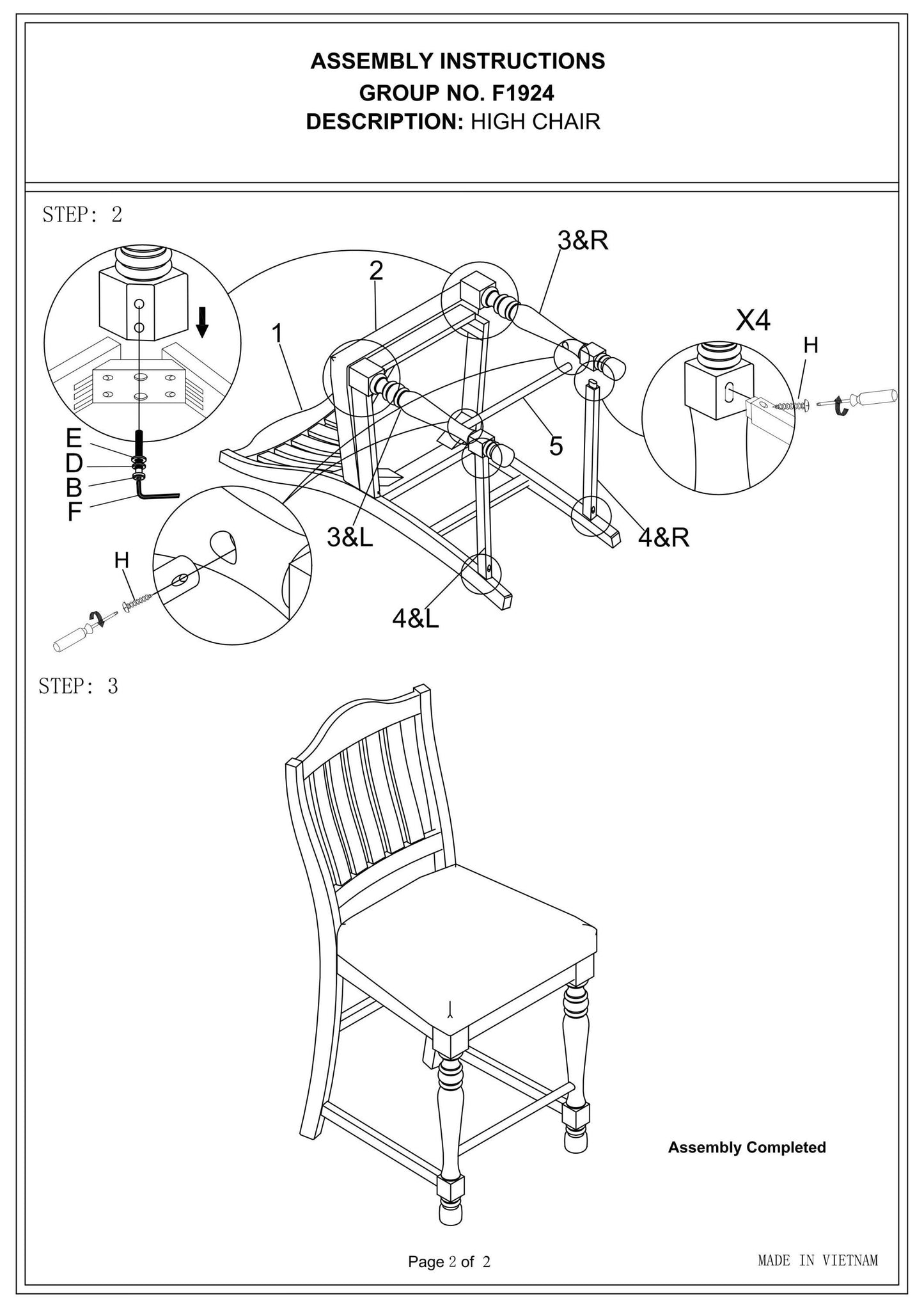 Counter Height Dining Chairs Set of 2, Slat Back, Plush Upholstered Cushions, Bentwood Frame, Light Grey