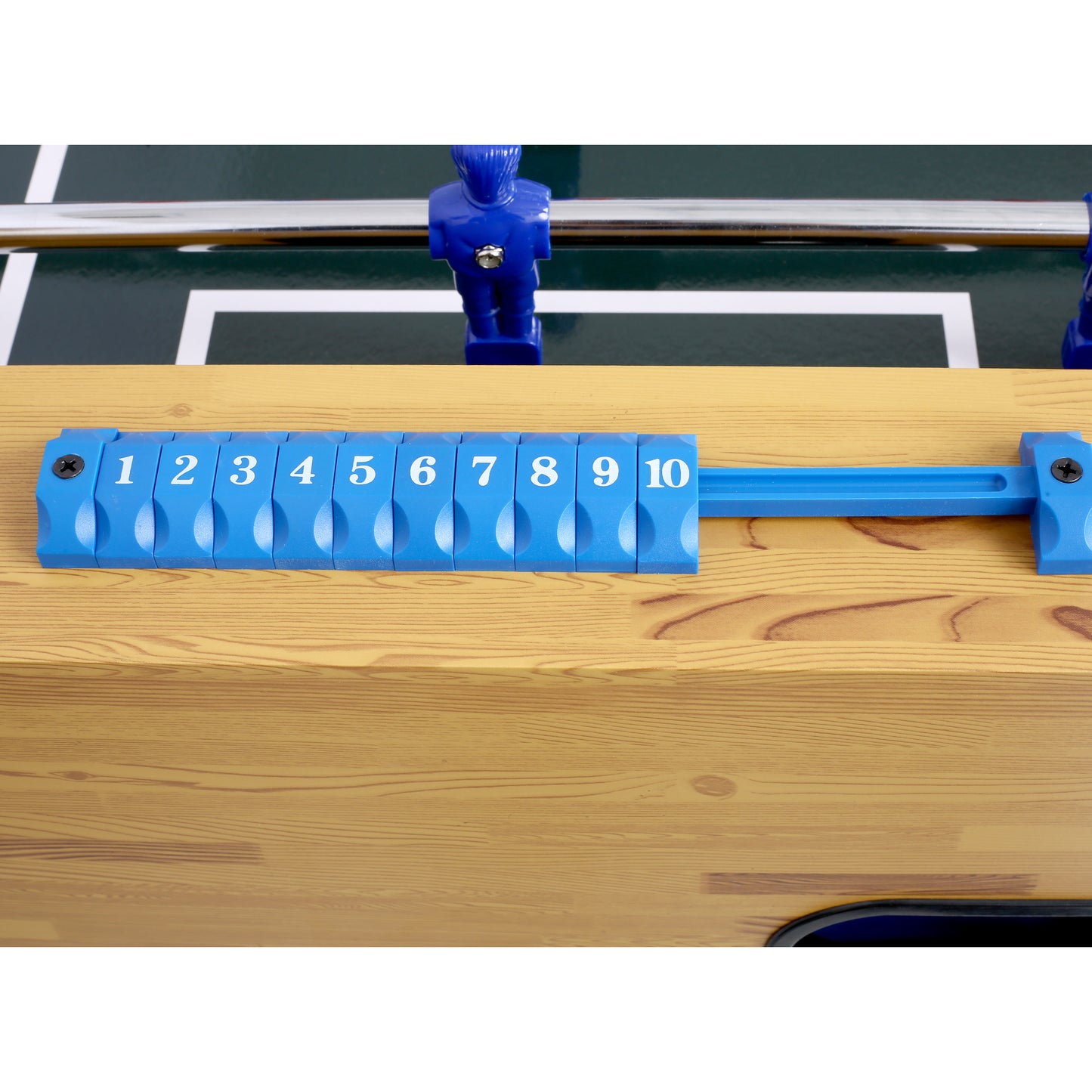 54-Inch Foosball Table for Home Game Room with Analog Scoring, 12.7mm Chrome Rods Light Cherry