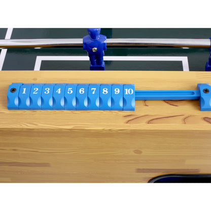 54-Inch Foosball Table for Home Game Room with Analog Scoring, 12.7mm Chrome Rods Light Cherry