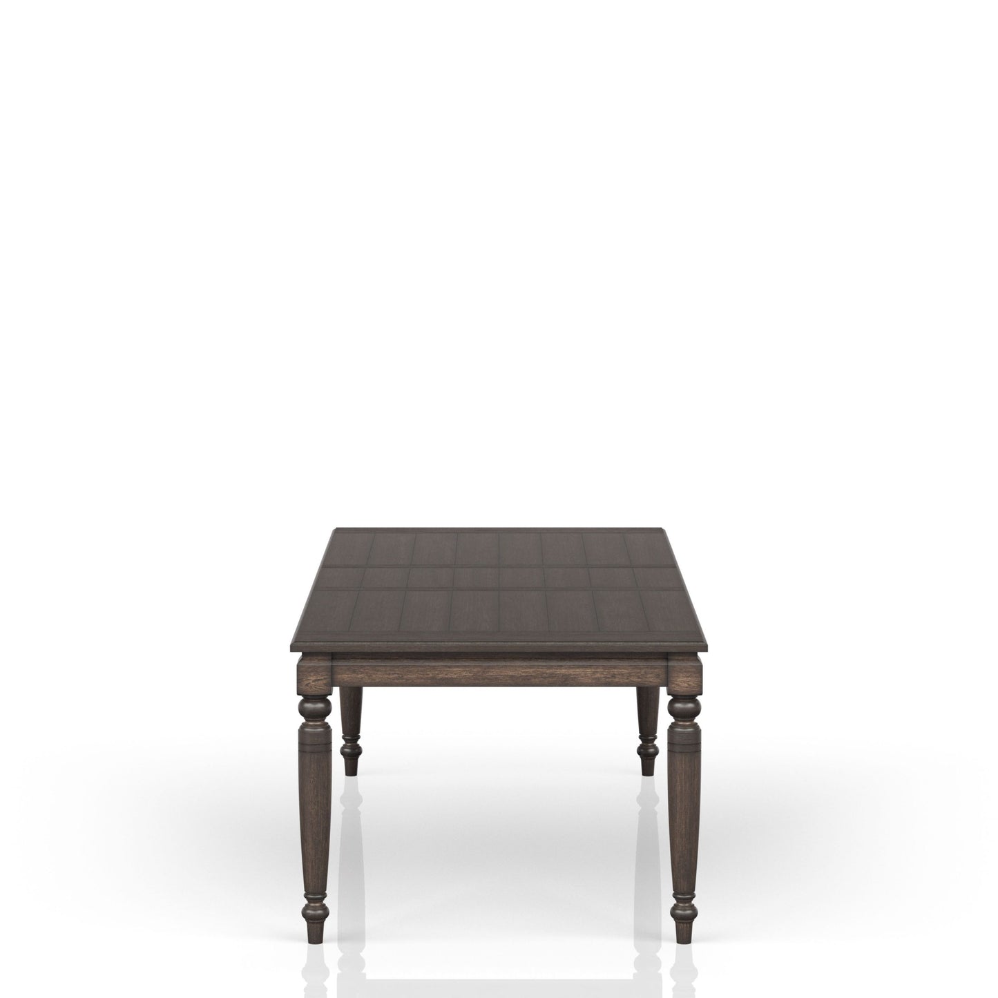 Expandable Dining Table 88 Inch Solid Wood MDF Deep Coffee
