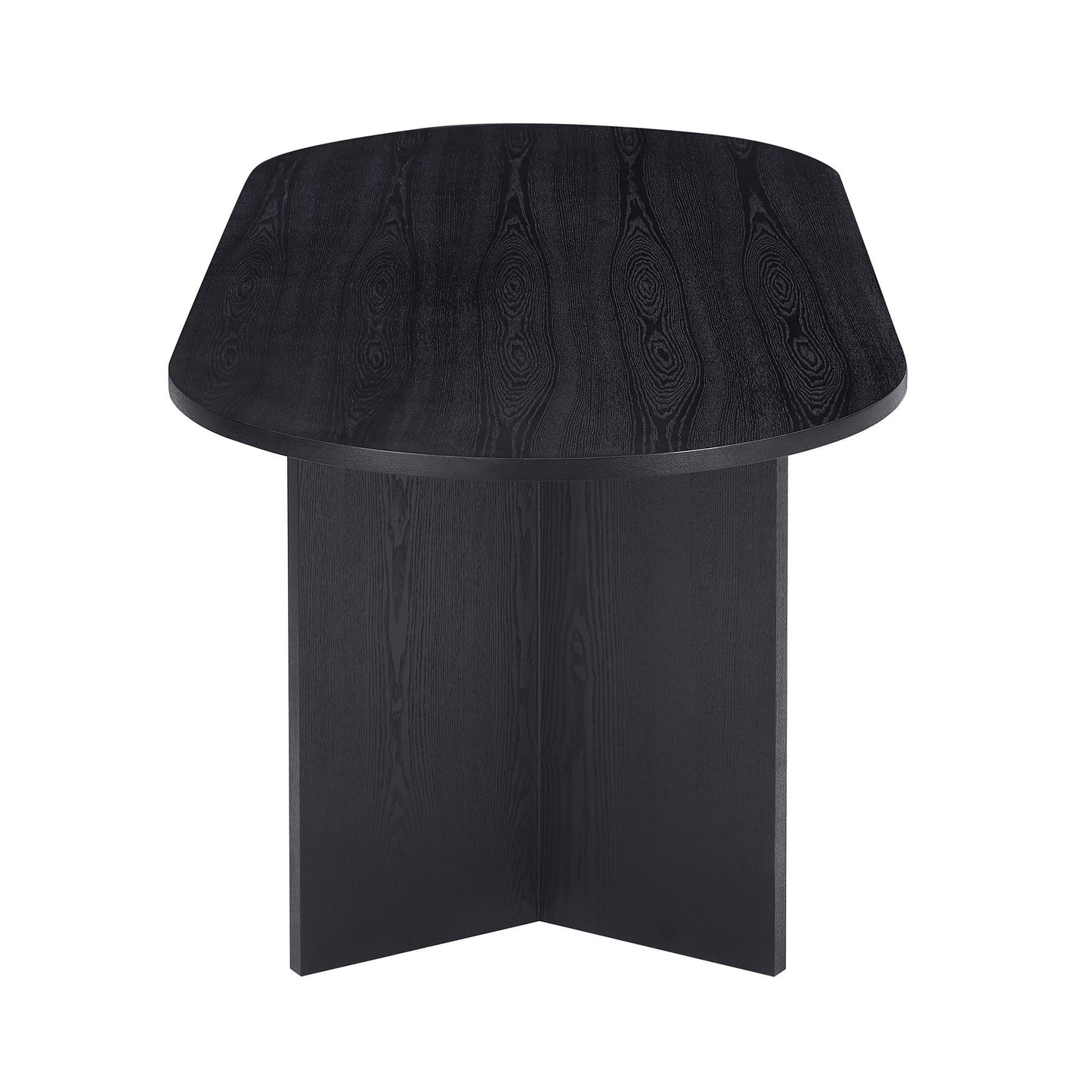 Wood Dining Table For Small Spaces MDF Top Modern Kitchen Black