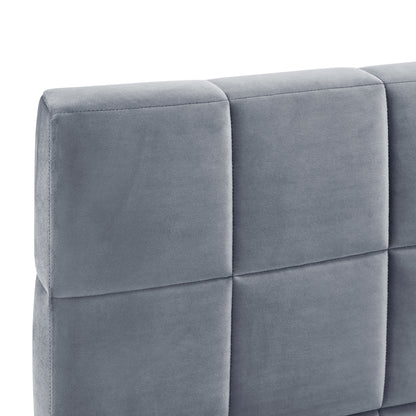 Elegant Gray Velvet Full Size Daybed/Sofa Bed Frame