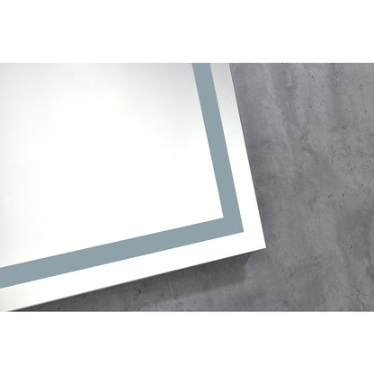 38-Inch LED Illuminated Wall-Mounted Bathroom Mirror with Anti-Fog, Dimmer, and Adjustable Color Temperature Functions