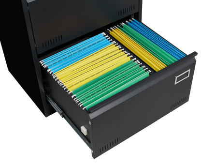 Filing Cabinet Lateral File Cabinet 3 Drawer, Blcak Locking Metal File Cabinets Three Drawer, Office Filing Cabinet with Lock Drawers for Home Office/Legal/Letter/A4/F4