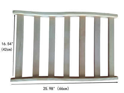 Ergonomic Hemlock Sauna Backrest for Sauna or Sofa, 25.98 x 16.54 x 2.56 in, Solid Wood Natural