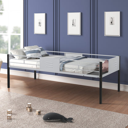 Space-Saving Triple Bunk Bed with Safety Guardrails and Versatile Design