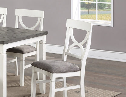 Six Piece Dining Set With 60 Inch Table And Chairs White