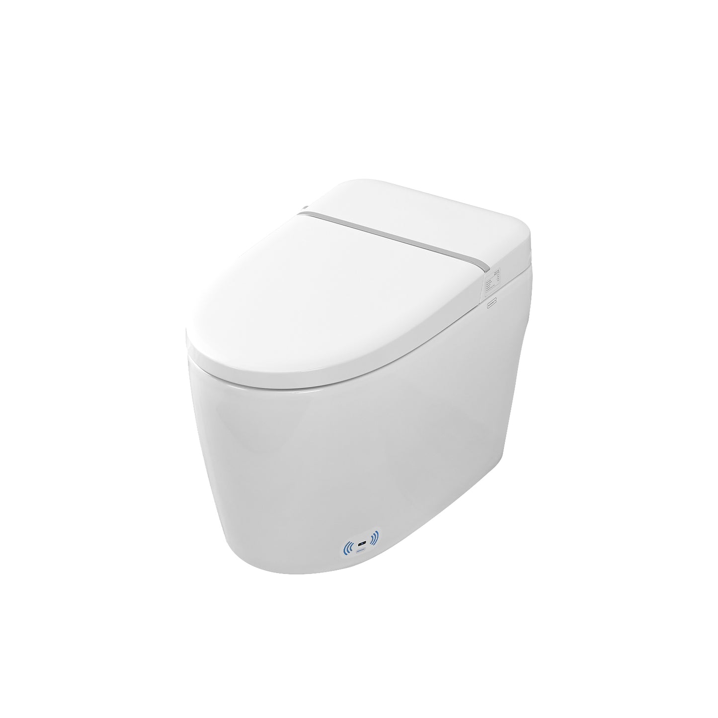 Advanced Smart Toilet Bidet System with Foot Sensor Opening, Remote Control, and Self-Cleaning Heated Seat