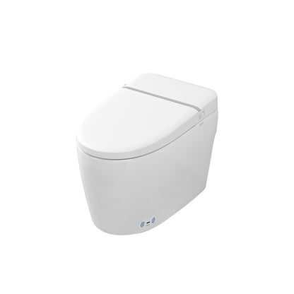 Advanced Smart Toilet Bidet System with Foot Sensor Opening, Remote Control, and Self-Cleaning Heated Seat
