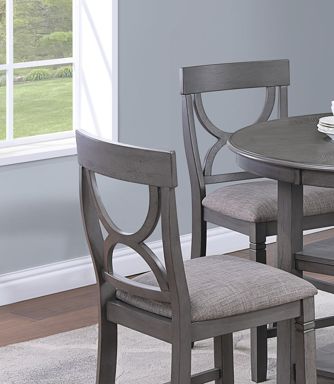 Counter Height Dining Table Set With Storage 4 Chairs Gray