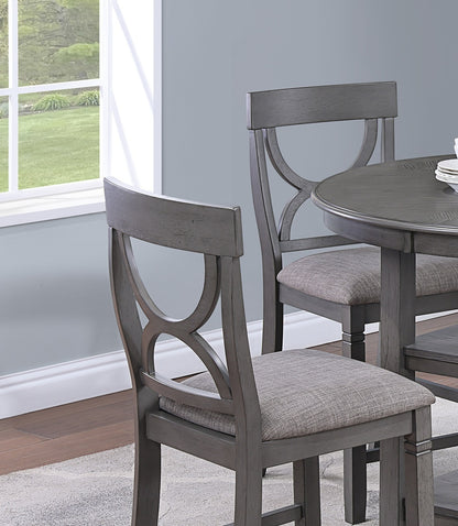 Counter Height Dining Table Set With Storage 4 Chairs Gray