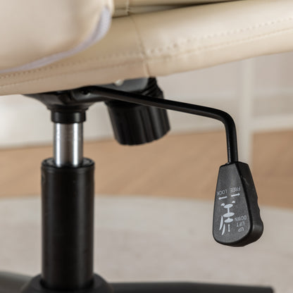 Modern Ergonomic 360° Swivel Criss-Cross Chair with Plush Seat in White