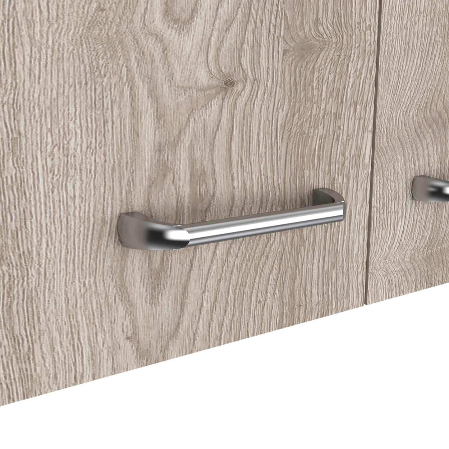 Contemporary Two-Door Oklahoma Wall Cabinet in White and Light Gray