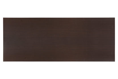 Mahogany Finish Cappuccino Desk with Shelves