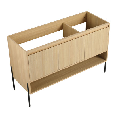 48-Inch Modern Freestanding Bathroom Vanity with 3 Soft-Close Doors - Sink Not Included