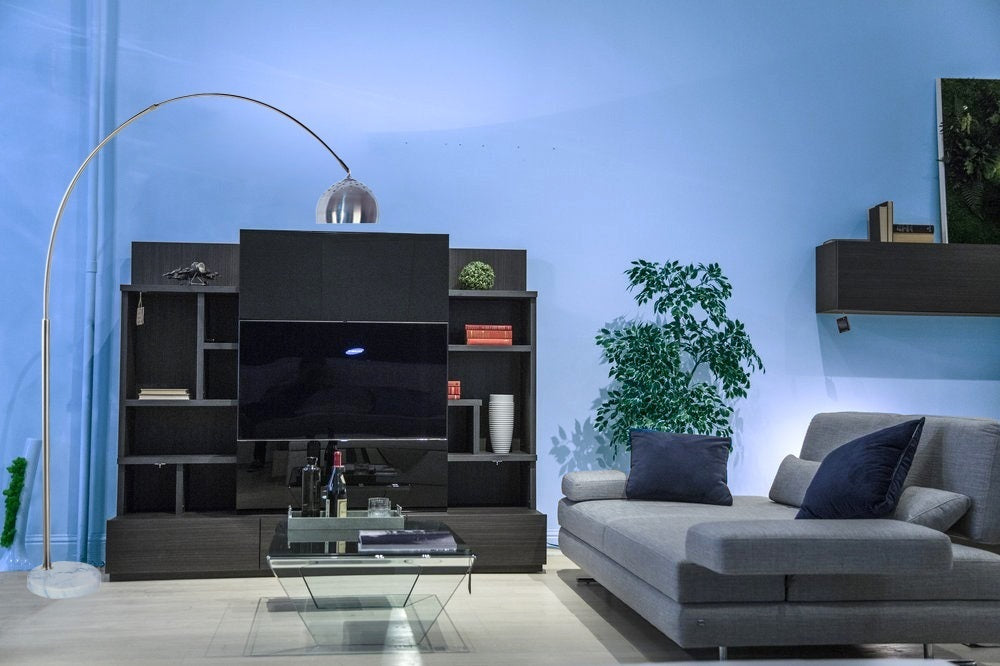 81-Inch Steel Modern Arch Floor Lamp with Marble Base, Adjustable Arch, In-Line Switch Brushed Nickel
