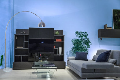 81-Inch Steel Modern Arch Floor Lamp with Marble Base, Adjustable Arch, In-Line Switch Brushed Nickel