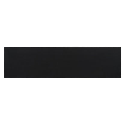 TREXM Sideboard with 4 Doors Large Storage Space Buffet Cabinet with Adjustable Shelves and Silver Handles for Kitchen, Dining Room, Living Room (Black)