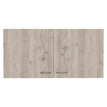 Napoles Wall Cabinet, Two Shelves, Double Door -White / Light Gray