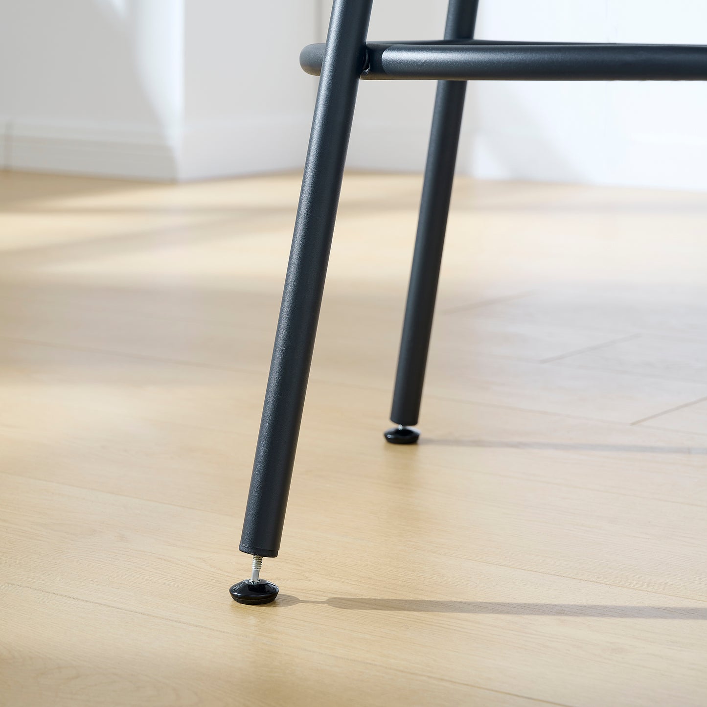 Round Bar Table & Stool Set with Shelf, Upholstered Backrest, Metal & Wood, 24-In Table, 36-In Height, Rustic Brown