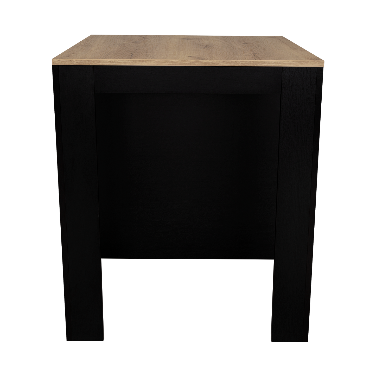 Multifunctional Kitchen Counter Table Shelves Pine Black