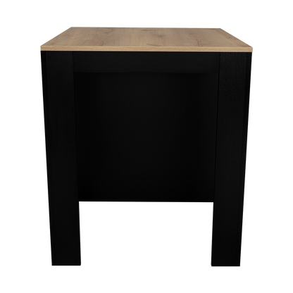 Multifunctional Kitchen Counter Table Shelves Pine Black