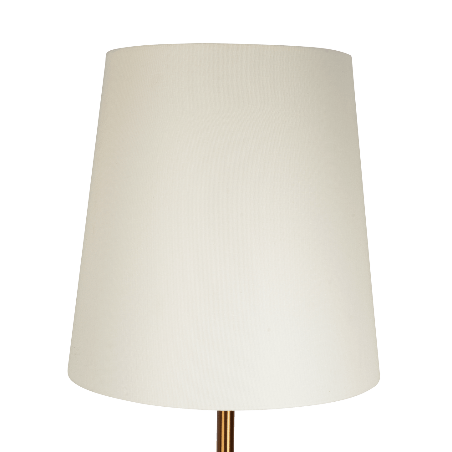 Modern Floor Lamp with Built-In Side Table and Linen Shade, 70-Inch Tall, Great for Living Room, Brass