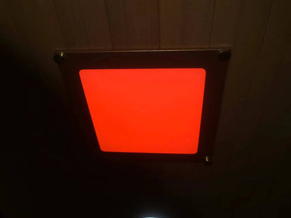 1-2 Person Far Infrared Home Sauna with Low EMF, LED Control Panel, Tempered Glass Door Natural Wood