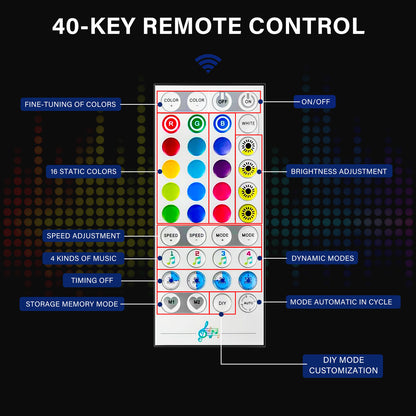 Illuminated 20 Inch Liquor Display Shelf Remote App Control