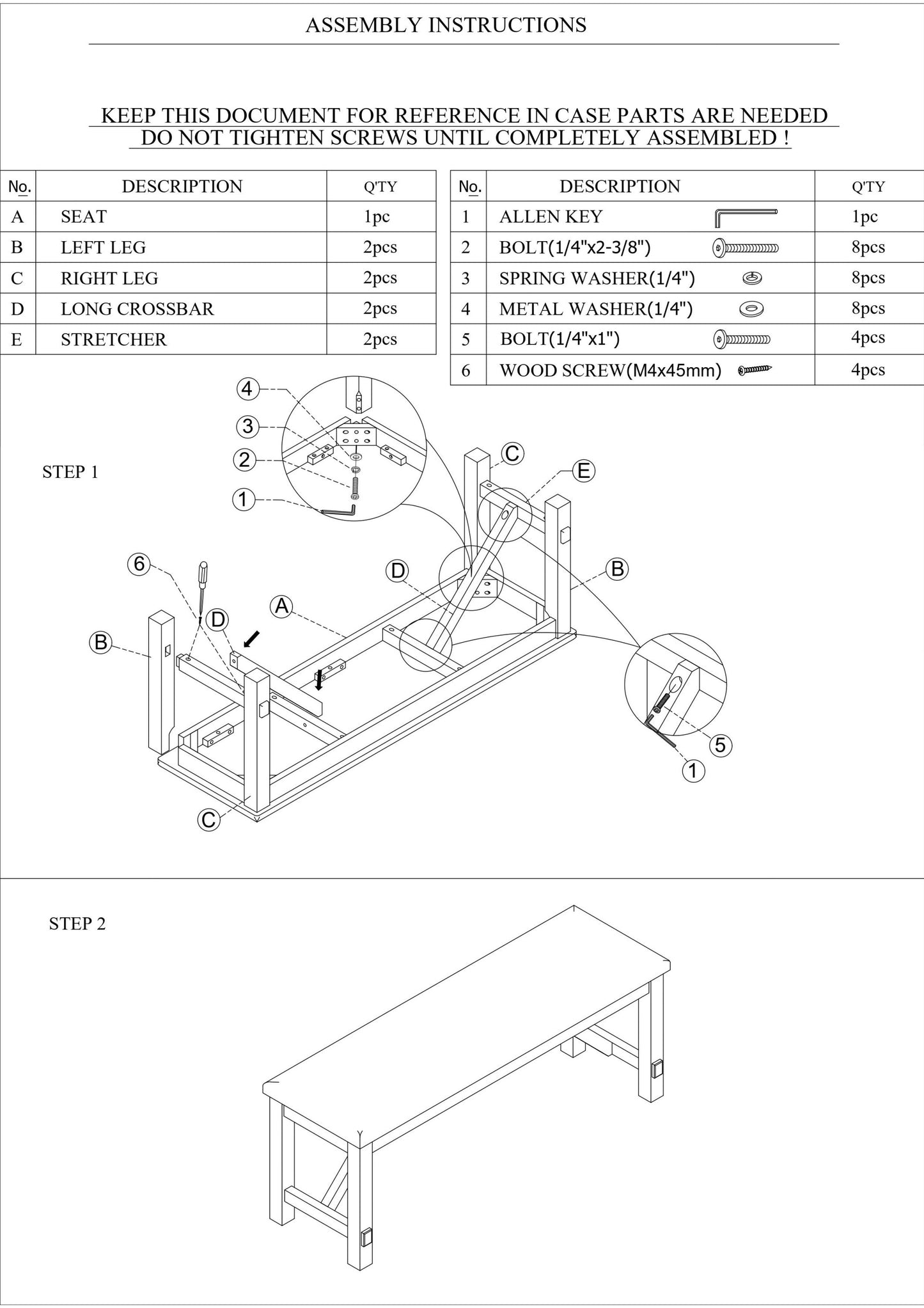 Six Piece Dining Set With Table Leaf And Chairs Bench Gray