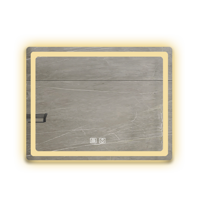 36-Inch LED Lighted Anti-Fog Bathroom Vanity Mirror in Crystal Finish with Smart Controls and Easy Installation