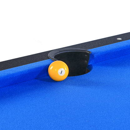 6-Foot Pool Table with Table Tennis Top, Space-Saving 2-in-1 Billiards Table, 72x38x31 in, Engineered Wood, Black
