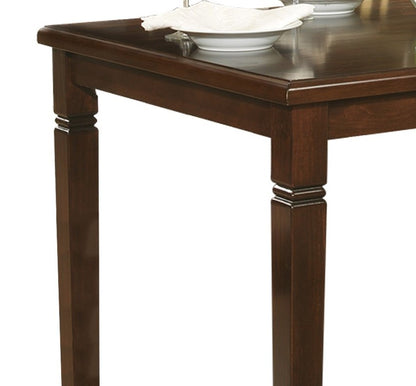 Oak Veneer Dining Table Transitional Style Espresso Finish