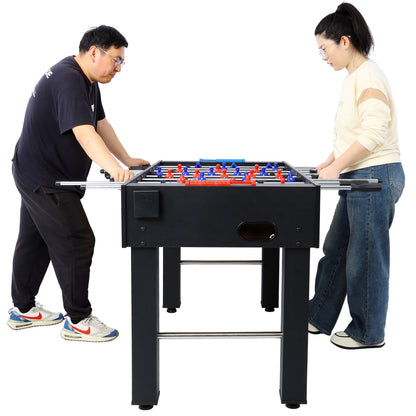 54-Inch Foosball Table for Family Game Room, Analog Scoring, Durable MDF + Steel Rods, Light Cherry Finish
