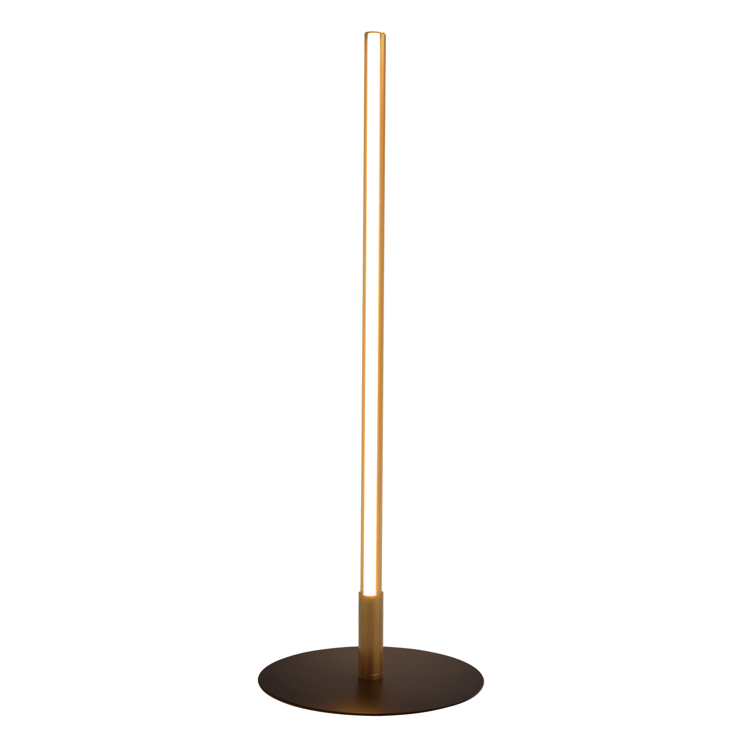 LED Table Lamp with On/Off Switch, 7-Inch Round Metal Base, 19-Inch Tall, Mid-Century Modern Lamp, Black