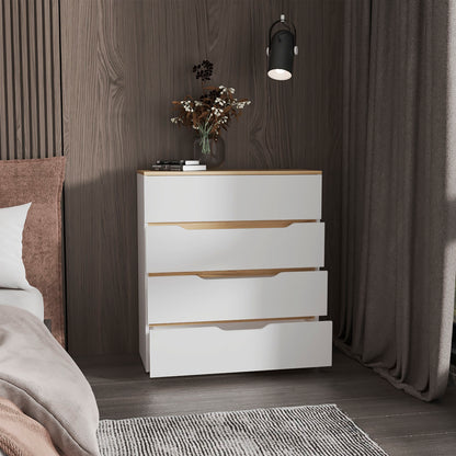 Modern California 4-Drawer Dresser with Stylish Top Surface