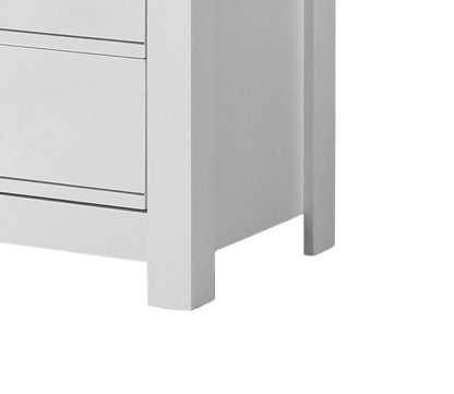 Cassini Elegant 5-Drawer White Chest with Split Top Design