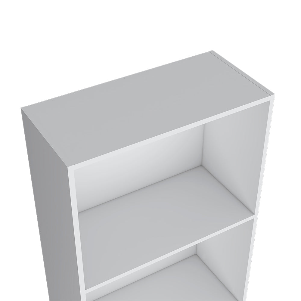 Benzoni White Office Bookcase with Four-Tier Shelving