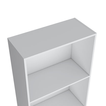 Benzoni White Office Bookcase with Four-Tier Shelving